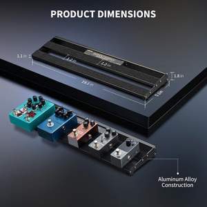 Pedalera de Aleación de Aluminio LEKATO de 19x5.1x1.8\" para Guitarra con Fuente de Alimentación Integrada de 1.8LB, Accesorio para Pedal - Product Image 3