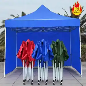 Tenda kanopi Pop Up otomatis antiair 10X10, tenda pameran dagang tahan angin