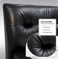 Lit confortable en cuir véritable de luxe moderne, cadre de lit king size ou queen size, réversible