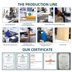 Vendita calda Prodotti Per Animali Domestici Graffio di Gatto Nuovo Arrivo Ultimo Disegno Doppio Condomini Gatto Peluche Mestiere Gatto Albero - Product Image 5