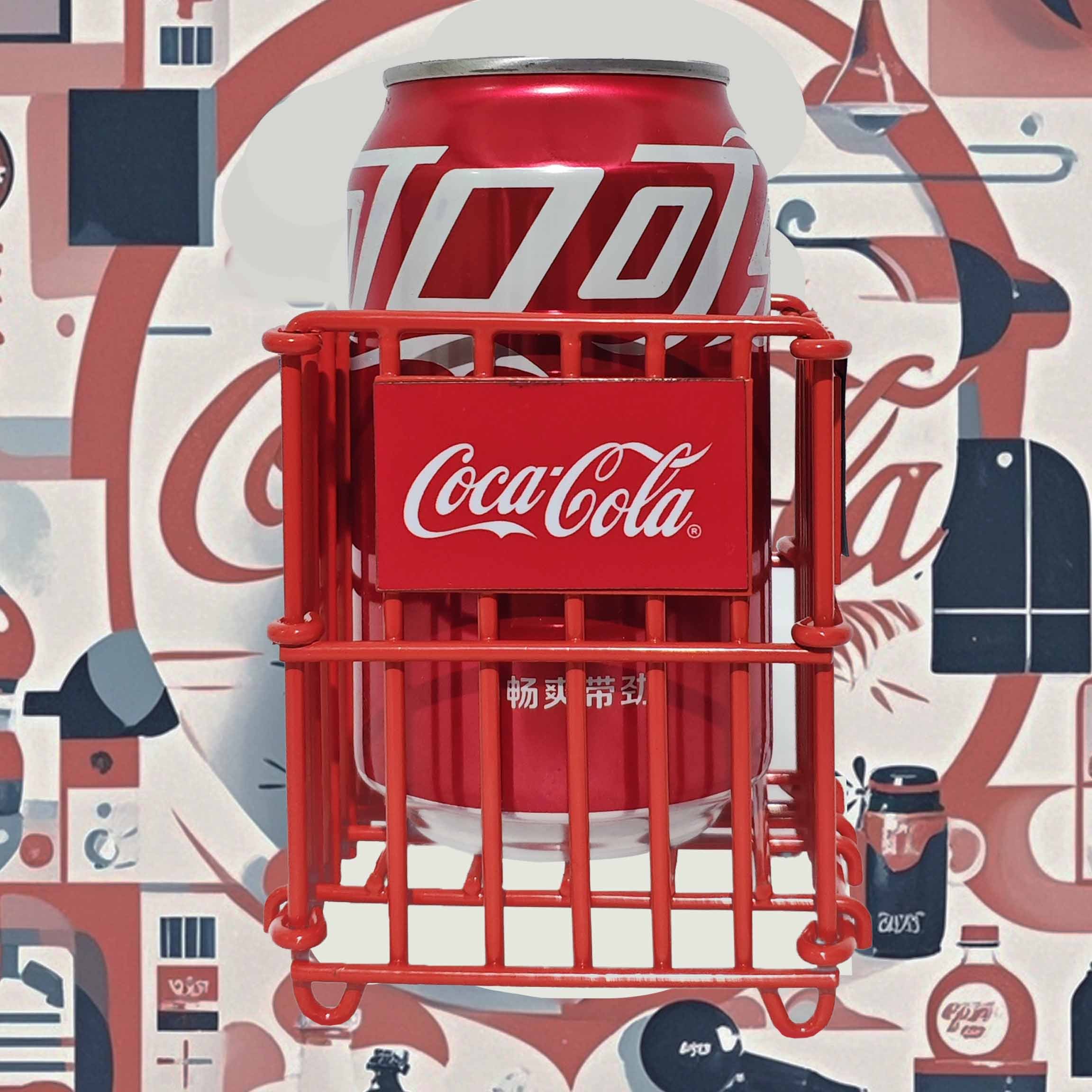 Cola Beverage Display Racks DIY Red Drinking Cans Metal Wire Basket Detachable Small Display Stand for Exhibition and Home — view 6