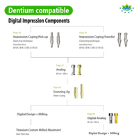 Vente en gros sur mesure Dentium Super Line Fixture analogique de laboratoire de haute qualité pilier d'implant dentaire OEM ODM Accessoires de production
