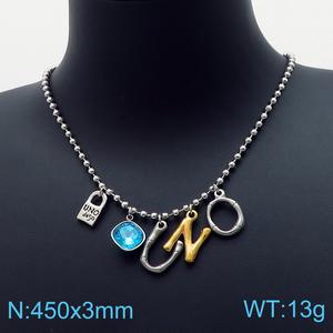 Collier Love <span class=keywords><strong>N</strong></span> <span class=keywords><strong>O</strong></span> Crystal <span class=keywords><strong>De</strong></span> <span class=keywords><strong>50</strong></span> Fashion Jewelry Joyeria Top Quality 316L Link Chain Lock Key Espagne Marque - Product Image 4