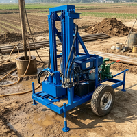 Mesin Rig Pengeboran Sumur Air Kecil Model Starter 100m untuk Pemilik Usaha Baru