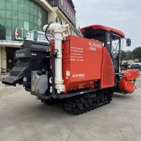 Moissonneuse-batteuse sur chenilles d'occasion Shuangjia EX118 avec cabine fermée, 118 CV, 18 km/h, pour céréales, maïs, blé, riz