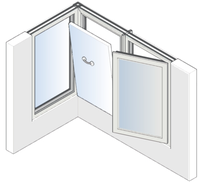 Ventana Abatible Horizontal Moderna de PVC de 4ª Generación, Insonorizada, con Aislamiento Térmico, Doble Vidrio Templado, PVC-U de Fábrica