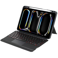 Clavier magnétique avec emplacement pour stylet tactile RGB, batterie 150 mAh, autonomie de 80 heures pour iPad Pro 11 2024
