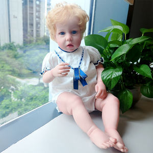 Juguete suave de alta calidad de 22 pulgadas, muñeca <span class=keywords><strong>Reborn</strong></span> Baby Boy, <span class=keywords><strong>arte</strong></span> coleccionable recién nacido con accesorios, vinilo de cuerpo suave - Product Image 6