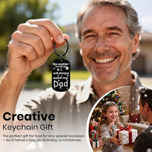 Portachiavi Personalizzato <span class=keywords><strong>per</strong></span> la Festa del Papà, Regalo da <span class=keywords><strong>Figlia</strong></span> o Figlio, Idea Regalo <span class=keywords><strong>per</strong></span> <span class=keywords><strong>Compleanno</strong></span>, Natale, Ringraziamento - Product Image 2