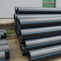 Tuyau droit en PE100 HDPE résistant aux basses températures, durable, pour système d'alimentation en eau et d'évacuation, avec soudage par fusion bout à bout