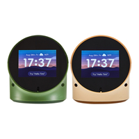 Réveil de bureau intelligent interactif WiFi sans fil BW6 avec IA, bruit blanc, commande vocale, écran tactile, en plastique, électronique