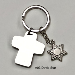 Wholesales Low Price Luxury Pearl Silver Cross Gifts Keyrings <b>Metal</b> <b>Crafts</b> Keyholder for Luggage Tag - Product Image 4