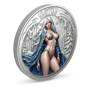 Vier Seizoenen Godin Uitdaging Souvenir Munt 1oz Koperen Ronde Muntjes Kleurrijk Verzilverd - Product Image 3