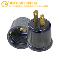 Gran oferta enchufe no polar E26 conversión portalámparas Adaptador convertidor 2A 125V calificación baquelita enchufe tortuga lámpara
