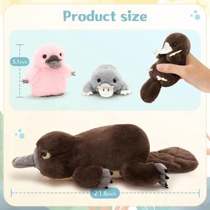 ชุดตุ๊กตาแพลตติปัสแม่และลูกน้อย ของเล่นตุ๊กตาขนนุ่มน่ารัก ของเล่นสัตว์ป่าแสนน่ารักสำหรับเด็ก ของขวัญขายส่ง - Product Image 2