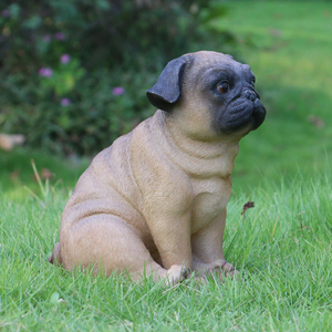 Résine <span class=keywords><strong>miniature</strong></span> bouledogue <span class=keywords><strong>chien</strong></span> carlin figurine, la vie comme décor de jardin en polyrésine animale statue de français # - Product Image 4