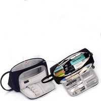 Trousse à crayons multifonctionnelle de grande capacité, sac de rangement de papeterie avec compartiments à fermeture éclair pour étudiants