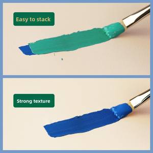 Pincel de cerdas de cerdo de cabeza plana <span class=keywords><strong>Giorgione</strong></span>, paquete individual, mango largo de plástico, para pintura al óleo y gouache, ideal para estudiantes de arte. - Product Image 4