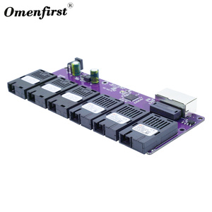 Công Tắc POE 6 Cổng RJ45 2 Sợi Quang 100M 6 SC 1310 1550 3KM 20KM Bảng Mạch PCBA Đa Quang - Product Image 5