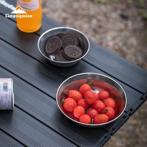 Outdoor Stainless Steel Dinner <strong>Plate</strong> Bowl <strong>Set</strong> <strong>Camping</strong> Tableware <strong>Camping</strong> Barbecue <strong>Plate</strong> Household Soup Pot and Dish 8 Piece - Product Image 4