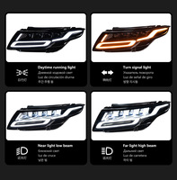 2012-2018 Convient pour Land Rover Range Rover Evoque, mise à niveau vers un ensemble de phares LED à quatre lentilles avec clignotants
