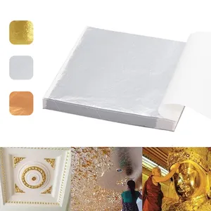 Quantité minimale de commande bas en gros de luxe décoratif feuille d'or feuille papier comestible feuille de papier feuille d'or feuilles