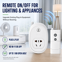 Prise de télécommande RF longue portée pour lumières, ventilateurs et appareils électroménagers, interrupteur marche/arrêt Plug and Play pour les distributeurs
