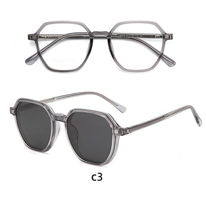Gafas de Sol con Clip Magnético 2503 CP, Montura Irregular, Gafas 2 en 1 con Clip Magnético, Lentes de Celulosa <span class=keywords><strong>Propi</strong></span>, Juego de Gafas de Doble Uso para Exteriores - Product Image 4
