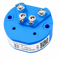 K Type Thermocouple Temperature Transmitter Module 4-20mA Output DC24V 0.2% FS Resin Head Mount IP65 USB Industrial High Temp