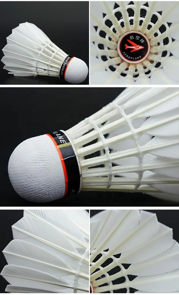 Aeroplane Eg1130 Goose Feather Badminton Shuttlecock 12 Pcs