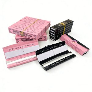 Papel de liar manual desechable tamaño King personalizado en stock, papel natural de grado alimenticio OEM, 50 unidades de filtros de papel, tamaño personalizado - Product Image 5