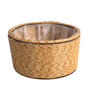Woven Flower Pot Round Handmade Straw <b>Basket</b> For Indoor Plants Decorative <b>Storage</b> - Product Image 1