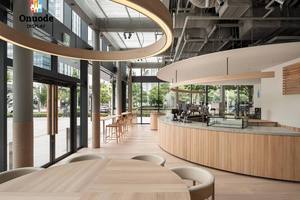 Custom Eco-Friendly Coffee Bar Counter | Commercial-Grade <b>LED</b> <b>Lighting</b> & Full Turnkey Store Design Services - Product Image 3