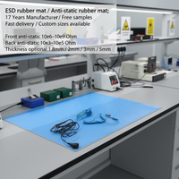 Tapis de table antistatique en caoutchouc ESD pour salle blanche, 1,2 m x 10 m, feuille dissipatrice d'électricité statique