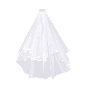 Nouveau voile de mariée blanc à plusieurs couches, style coréen court, en gaze unie, pour studio photo de mariage - Product Image 4