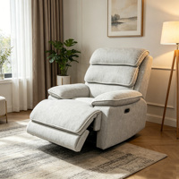 Canapé inclinable électrique zéro gravité en tissu respirant avec repose-pieds extensible pour salon, fauteuil inclinable surdimensionné