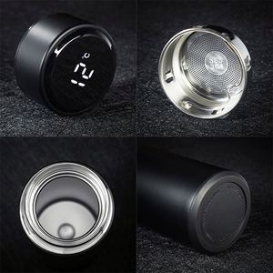 Bouteille d'eau en acier inoxydable à double paroi isolée sous vide avec affichage de la température, capacité de 500 ml, LED - Product Image 4