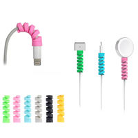 Protector de Cable de datos en espiral de silicona, pedido variado, Protector de Cable USB, cubierta organizadora para Cable de carga de iphone, envío gratis