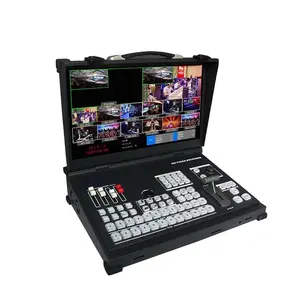 Full Hd 1080p60fps Multi-Camera 'S 17.2 Inch Scherm 12 Kanaals Live Streaming Tv Studio Live Evenementen Draagbare Video Switcher