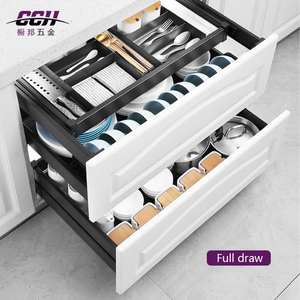 อุปกรณ์ตู้ลิ้นชักตะกร้าสแตนเลสหรืออลูมิเนียมอัลลอยด์แบบเลื่อนดึงออกตู้ตะกร้า - Product Image 4