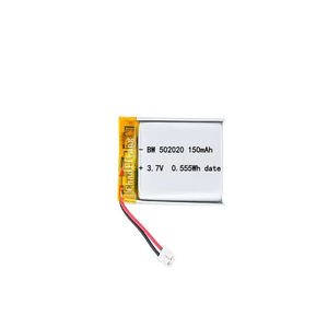 3,7 V BW502020 150mAh Bolsa recargable Batería de iones de litio li-po Polímero de litio Batería de 3 cables Público objetivo - Product Image 1