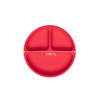 Nouvel arrivage d'assiettes divisées en silicone lavables au lave-vaisselle pour bébés assiettes en silicone pour bébés napperons à ventouse pour enfants