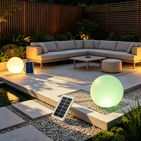 Lampe globe solaire LED RGB, étanche IP65, rotomoulée, à changement de couleur, décorative