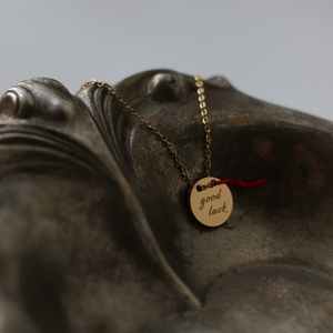 Collier porte-bonheur en acier inoxydable avec nœud de corde chinois et pièce de monnaie gravée, <span class=keywords><strong>pour</strong></span> femme, <span class=keywords><strong>amie</strong></span>, amulette porte-bonheur, cadeaux de vœux. - Product Image 2