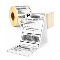 Rouleaux d'étiquettes thermiques vierges 75x50mm pour boîtes de produits, inventaire et impression de codes-barres
