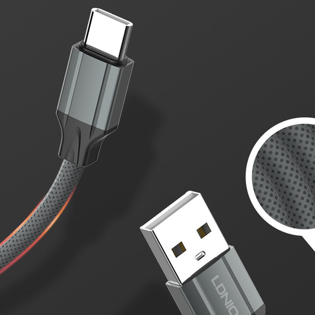 LDNIO LS441 Oem Date Type C Cable Fast Charging Hot Sell Phone Cables 2.4A USB Cable for Iphone/Android