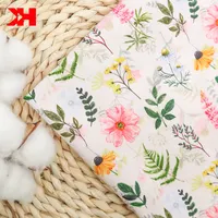 चीनी नरम फूल मुद्रित कपास का रेशमी वस्र कपड़े के लिए कपड़ा