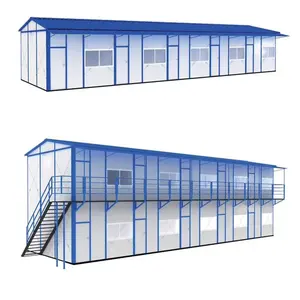 热销K型预制房屋移动钢结构建筑预制员工宿舍