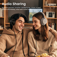 Casque audio DOQAUS Handy 1 supra-auriculaire avec microphone filaire, idéal pour studio et moto