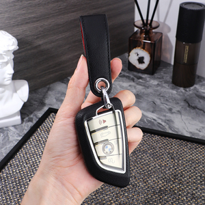BMW xe sang trọng Key trường hợp chất lượng cao da Key Fob bìa cho X1 X3 X5 X6 2 du lịch 5/7 loạt 3 nút thiết kế - Product Image 1